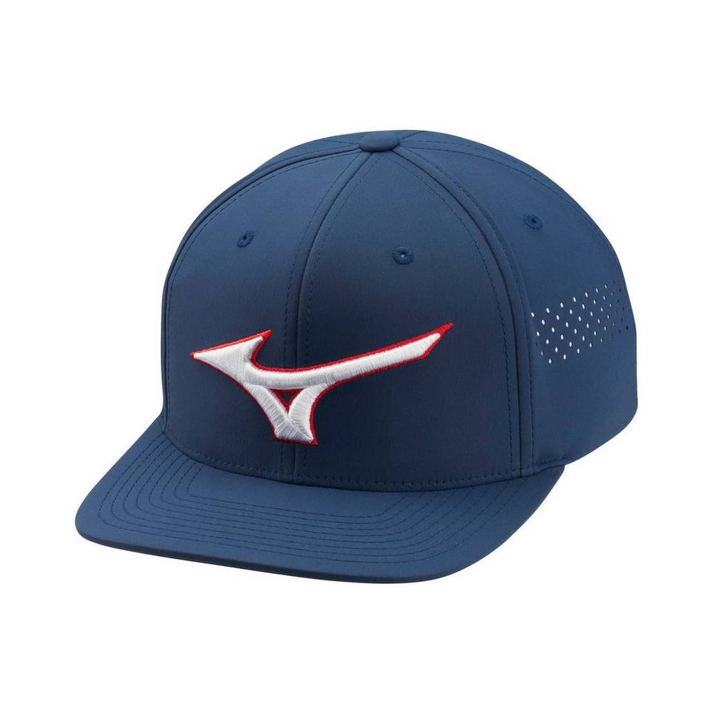 Mizuno Men's Tour Flat Snapback Hat Navy (260336-AOK)